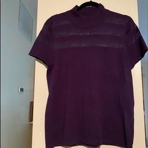 Carmen purple short-sleeve sweater size XL